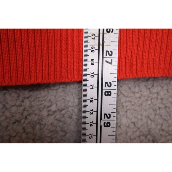Banana Republic Womens Orange Button-Cowl Neck Sweater Long-Sleeve Size L 100% C - Picture 6 of 7